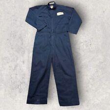 Vtg Reed Navy blue twill workwear Mechanic coverall Overalls 38 RG