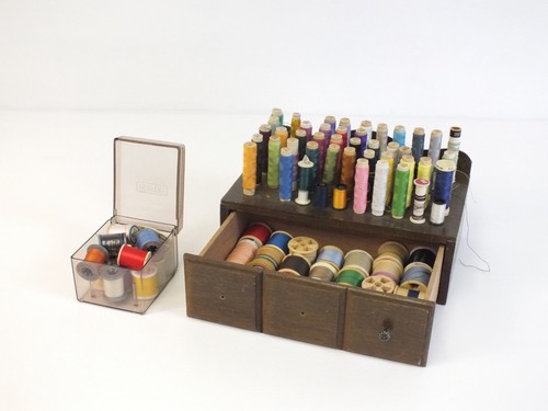 Vintage sewing thread cabinet - vintage,