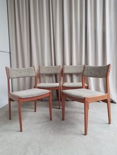 Vtg Mid Century Set 4 Johannes Andersen Danish Dining Chairs Retro Scandi R916