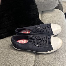 SUPERDRY Women's Trainers, Low Pro Canvas, Navy on White, UK 6 | EU 39 | US 8