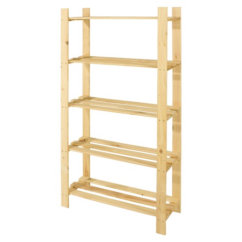 Natural pine shelf slatted - natural,