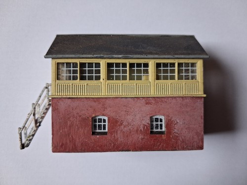 Model railway signal box - railway,