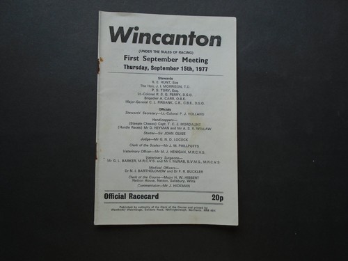 Racecard wincanton races - nh,