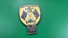 BRITISH RACING & SPORTS CAR CLUB BRSCC VINTAGE ENAMEL MOTORSPORT BADGE
