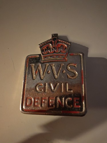 Wvs civil defence badge - civil, wwii