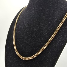 9ct Gold Curb Chain Necklace – 29.63g – 23.5" – 3.5mm – Heavy 375 - Solid