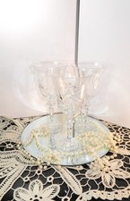 Set of 3 Crystal Bohemia Wine/Water glasses, Hand Cut Lead Crystal
