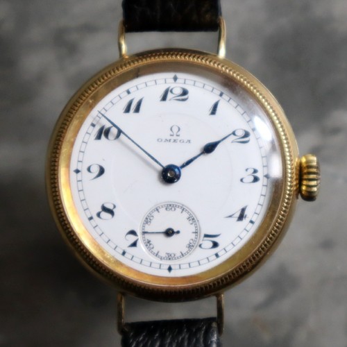 18ct omega military - omega,