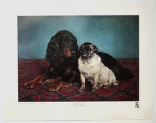 A Gordon Setter And A Pug, By