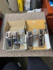 Bordeaux Back Plate WC Polished Chrome Door Handle X 2 PACKS