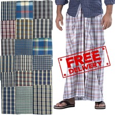 Mens 100% Cotton Fabric Stitched Sewn Bangladeshi Lungi Traditional Dhoti Sarong