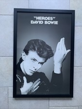 Very Large 66cm x 96cm David Bowie “Heroes” Framed Print In Excellent Condition