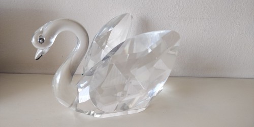 Glass swan ornament - swan,