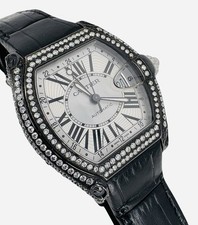 Cartier Roadster XL 43mm GMT PVD And Diamond Set Reduced