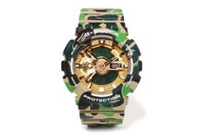 G-Shock × BAPE  wristwatch,  A BATHING APE 25TH Anniversary limited edition camo