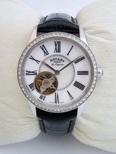 ROTARY WATCH LES ORIGINALES JURA WOMENS LS90510 SWISS AUTOMATIC CRYSTALS GENUINE