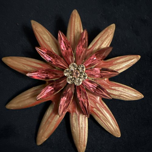 Vintage enamel and rhinestone