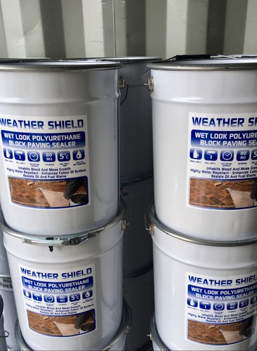 Wet look driveway sealer - wet,