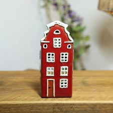 Red Ceramic House Tealight