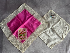 2 x Vintage Silk Handkerchief