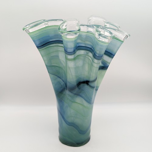 Art glass handkerchief - art, vase