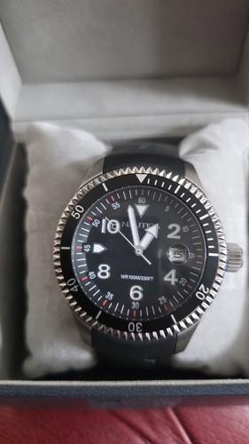 Nautica mens black dial - dial, dive