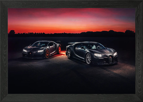 Bugatti chiron framed wall art - framed,
