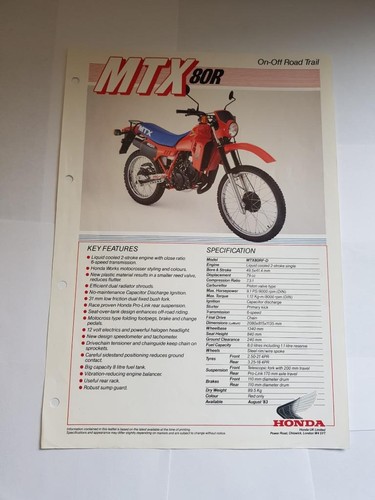 Honda mtx80r off road - road, trail