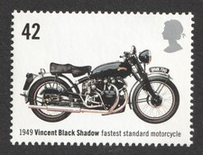 2005 42p Vincent Black Shadow. Motorcycles UM Stamp. SG 2550