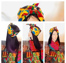 AFRICAN WAX PRINT HEAD TIE HEAD WRAP HAIR ACCESSORIES HEAD SCARF FOR WOMEN