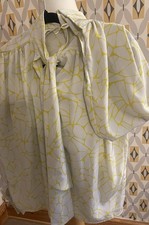 Yellow &White Pussy Bow Tie