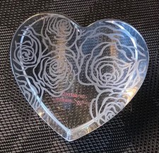 Waterford Glass. paperweight. By Monique Lhuillier. Rose pattern.