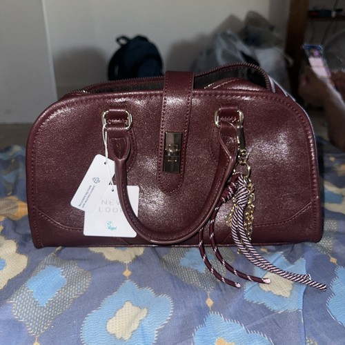 New look burgundy faux leather - look,