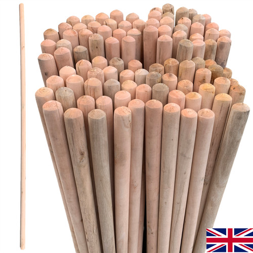 Wooden broom handle 4ft 120cm - 4ft,