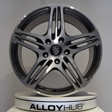 GENUINE PORSCHE 911 997 TURBO/CARRERA 4S 19" INCH GREY/POLISHED ALLOY WHEELS X4 