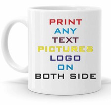 20 x PERSONALISED MUG, BULK BUY, BUSINESS LOGO/BRAND PRINTED COFFEE MUG ANY TEXT