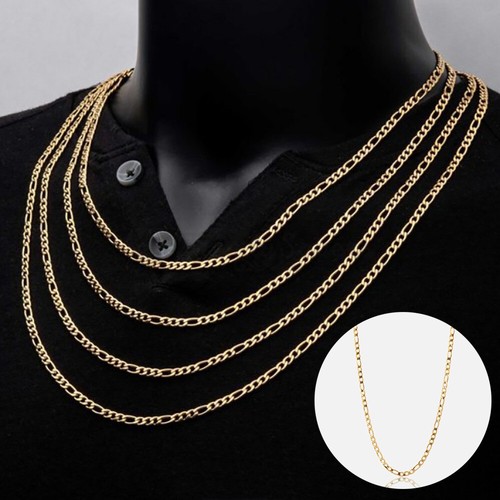 4mm figaro link chain 18ct - 4mm,
