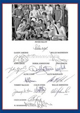 RANGERS FC 1972 EUROPEAN CUP WINNERS CUP FINAL SIGNED PRE-PRINT x 13 OF THE TEAM