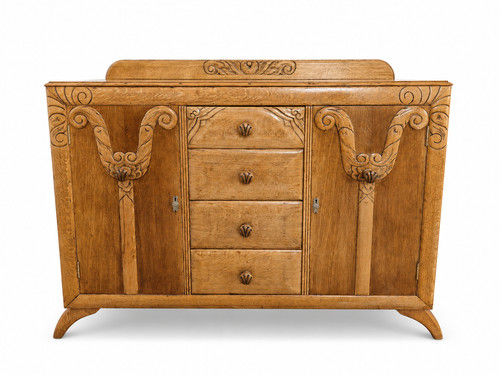 Mid century oak sideboard - oak, |