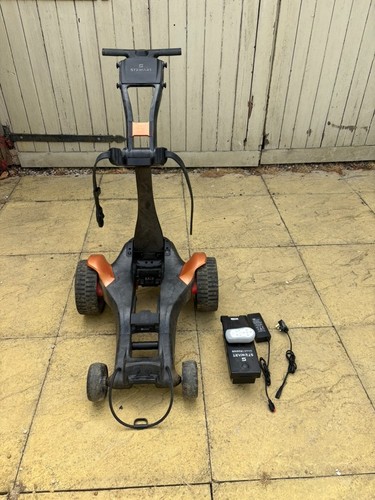 Stewart follow golf trolley - q,