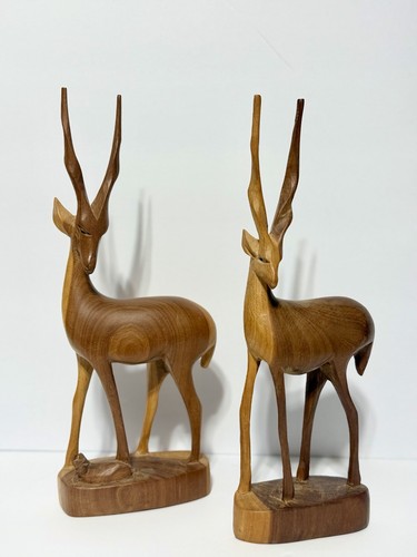Pair mcm hand carved - pair,