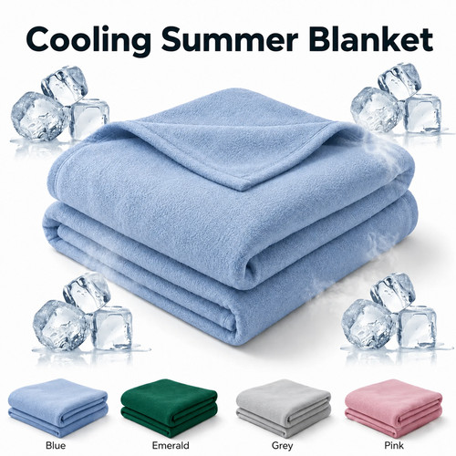 Summer fleece blanket - summer,