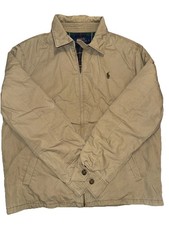 Ralph Lauren Men's Polo Jacket Size L Birge Tan Harrington Style