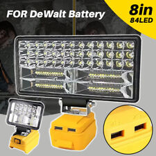 For Dewalt 18V/20V Battery LED Work Light Workshop Flashlights Torch Camping USB