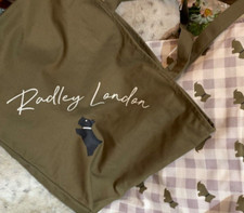Radley London Bag x2 Dog Print Chalk Checked RRP£58/2pcs