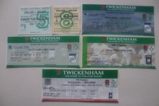 Six England v Ireland Rugby Union Tickets 1970-2006 Five Six Nations