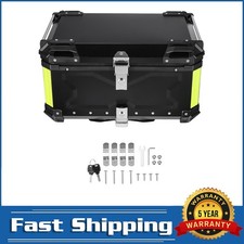 65L Motorcycle Rear Top Box Waterproof Black Universal GEARZAAR High Quality
