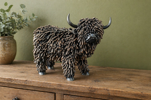 Resin highland cow ornament - resin,