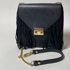 Vintage Italian Black Leather