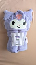 Hello Kitty Kuromi Fleece Hooded Blanket Throw 120cmX150cm PRIMARK New tag Licen